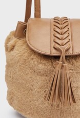 Abel & Lula Faux-fur Backpack in Camel
