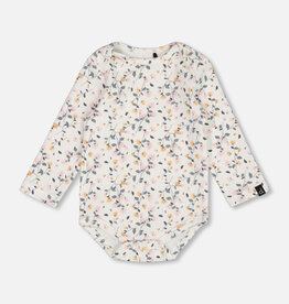 Deux Par Deux Flowers Adorable Organic Cotton Onesie