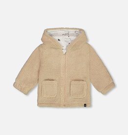Deux Par Deux Sesame Sherpa Hooded Zip Jacket (Bear Lined)
