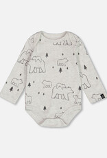 Deux Par Deux Bear & Mountains Light Onesie