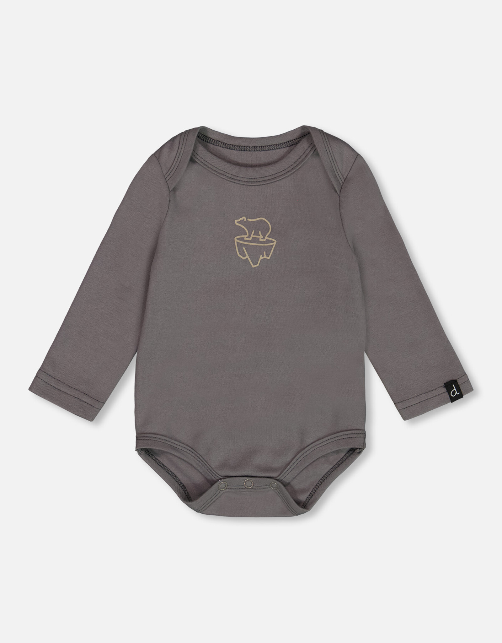 Deux Par Deux Steel Grey Bear Onesie