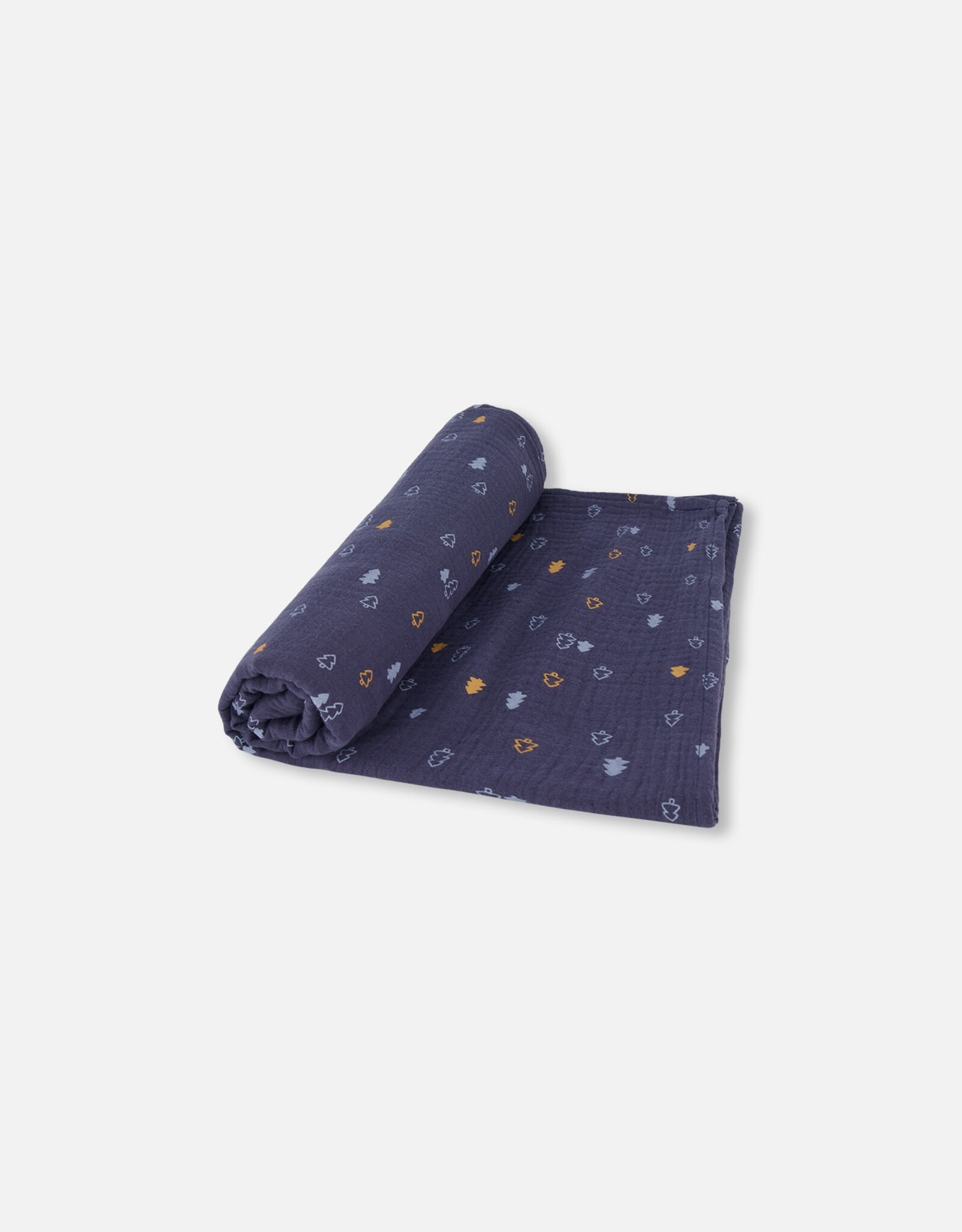 Deux Par Deux Blue Pine Muslin Blanket