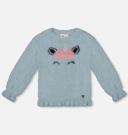 Deux Par Deux Pink Unicorn Girly Sweater