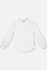 Deux Par Deux White Formal Long Sleeve w/Accent Wrist