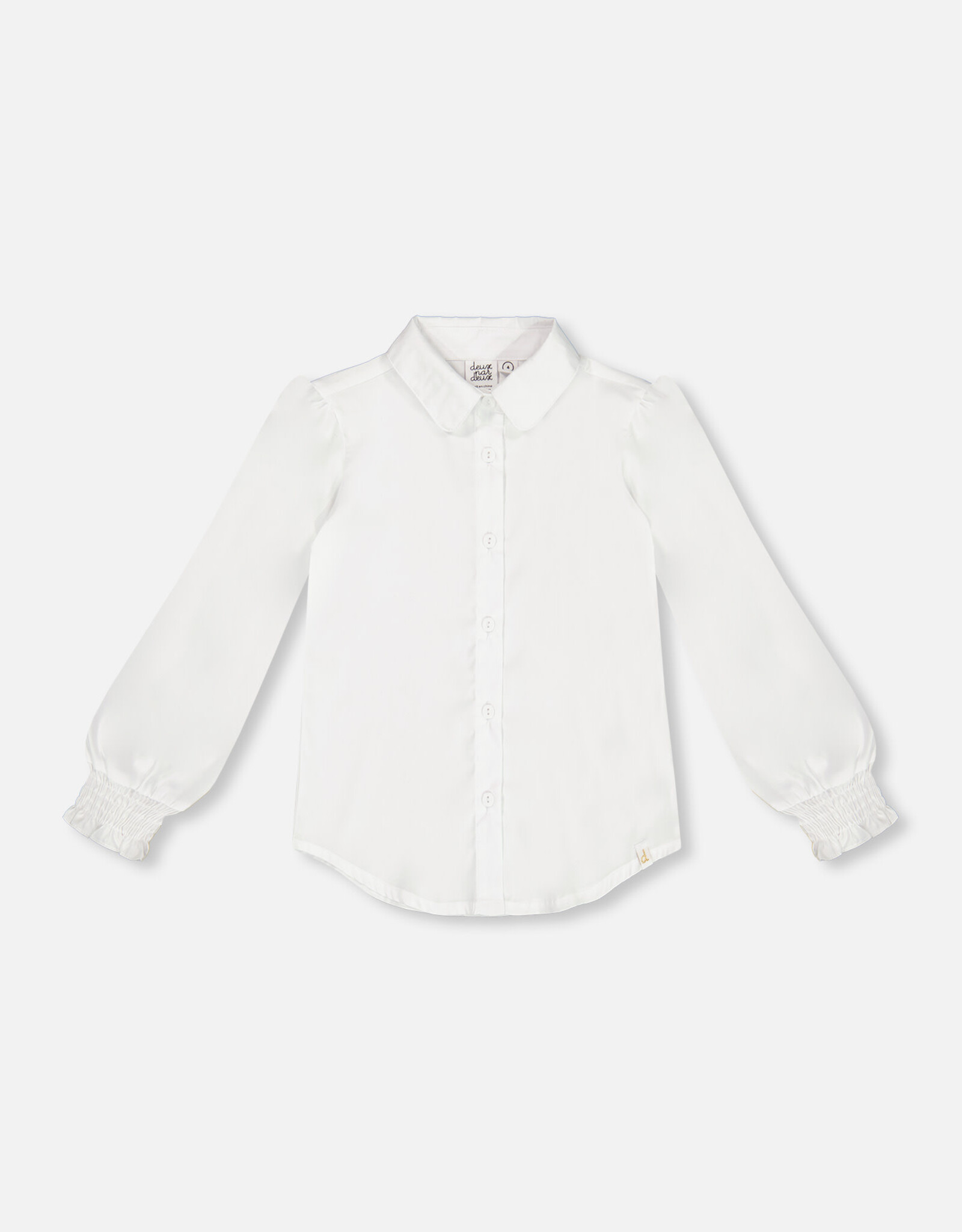 Deux Par Deux White Formal Long Sleeve w/Accent Wrist