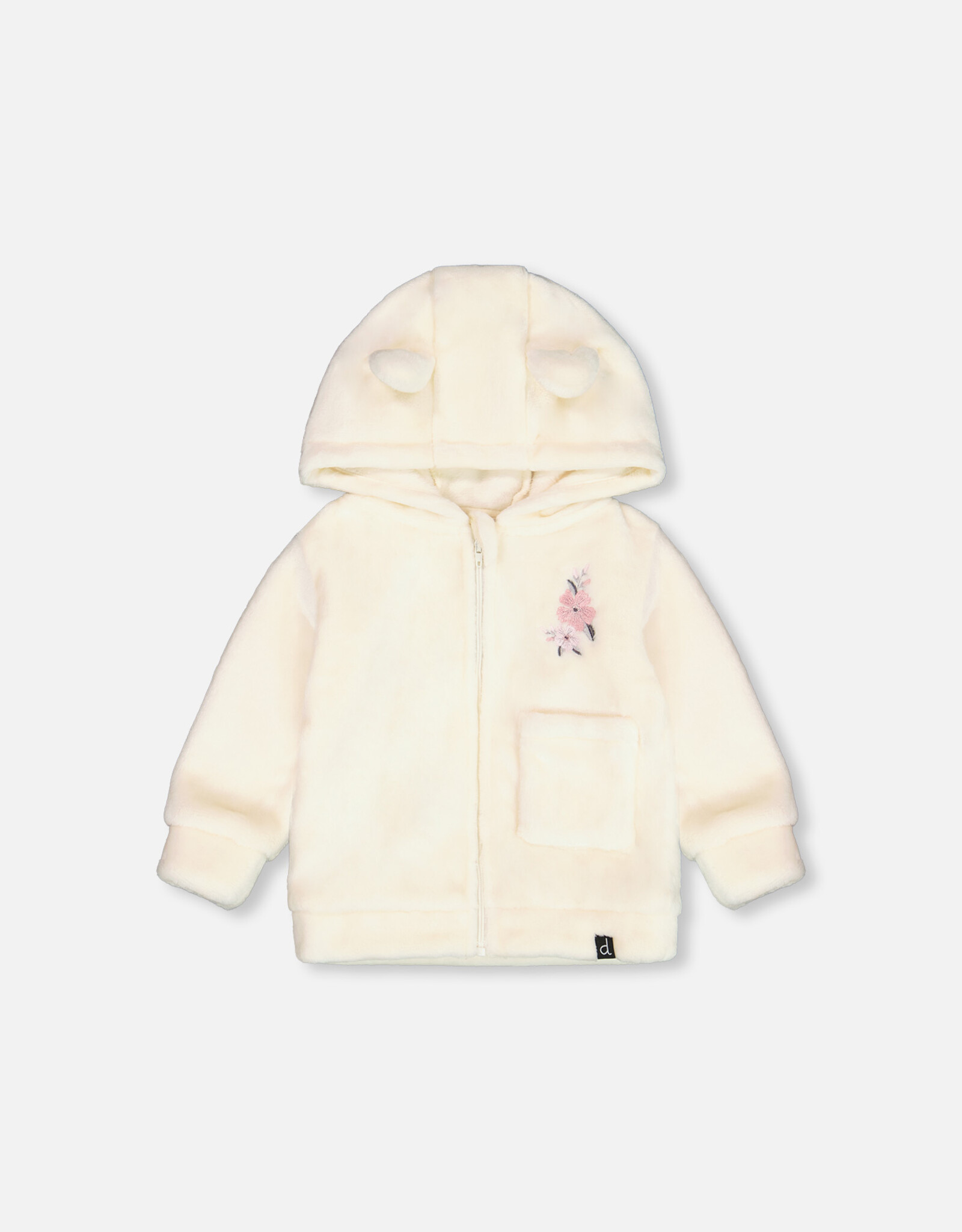 Deux Par Deux Baby Flowers Zip Up with Ears on Hood