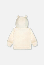 Deux Par Deux Baby Flowers Zip Up with Ears on Hood