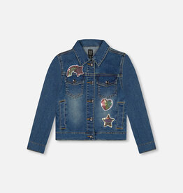 Deux Par Deux Navy Denim Accents Jacket