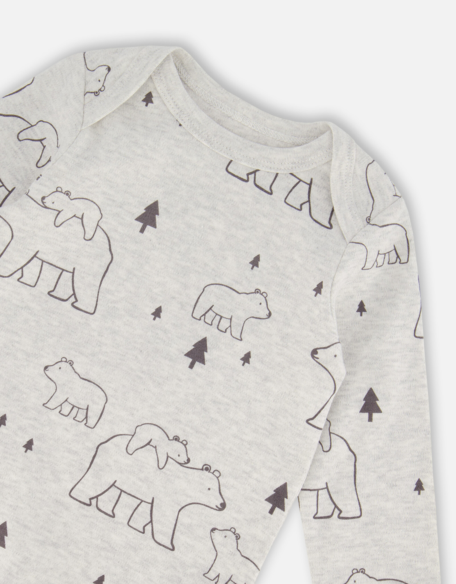 Deux Par Deux Bear & Mountains Light Onesie