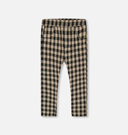 Deux Par Deux Plaid Black & Beige Treggings