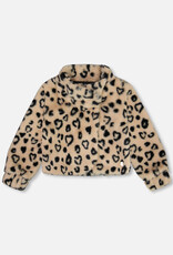 Deux Par Deux Heart Faux Fur Jacket