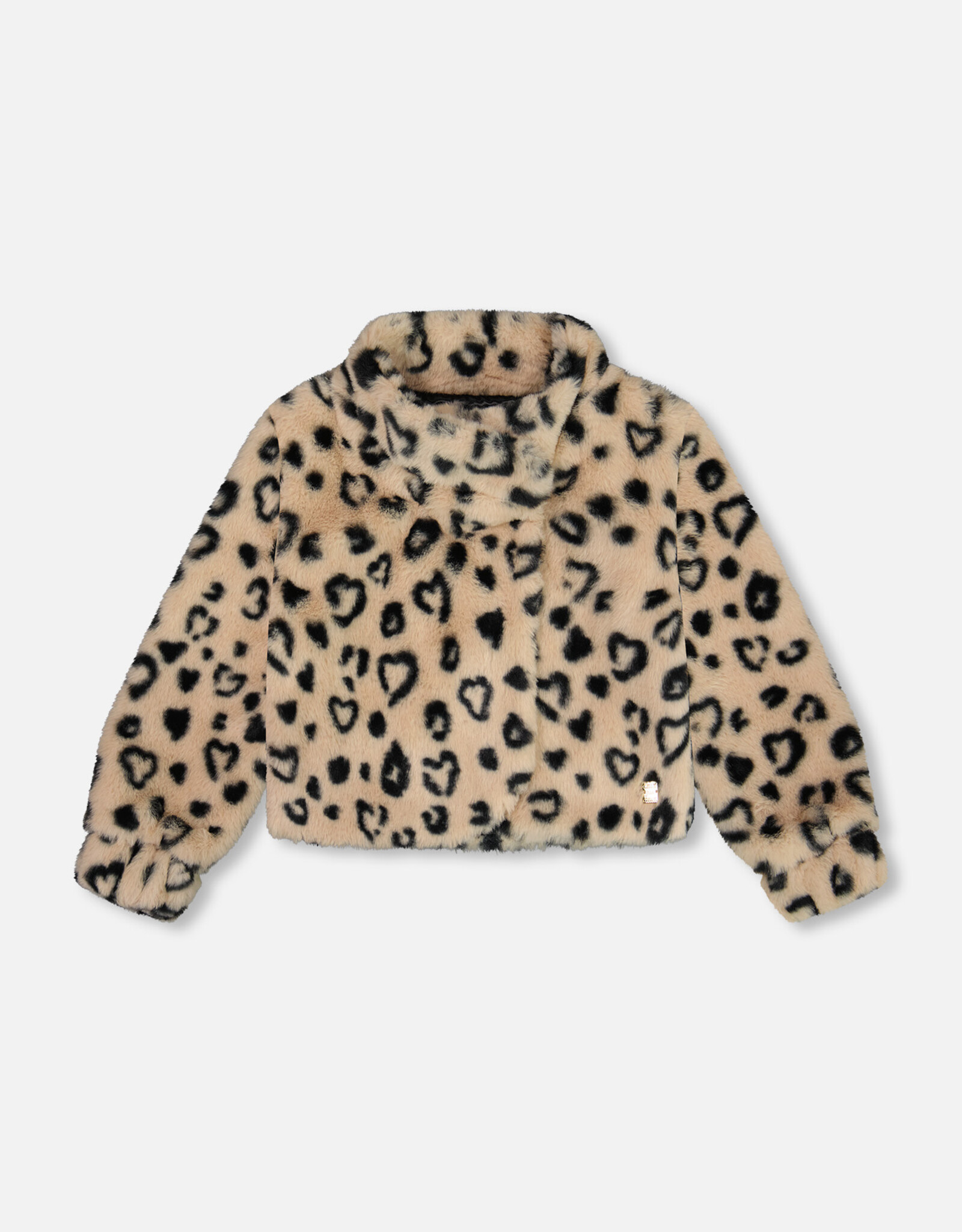 Deux Par Deux Heart Faux Fur Jacket