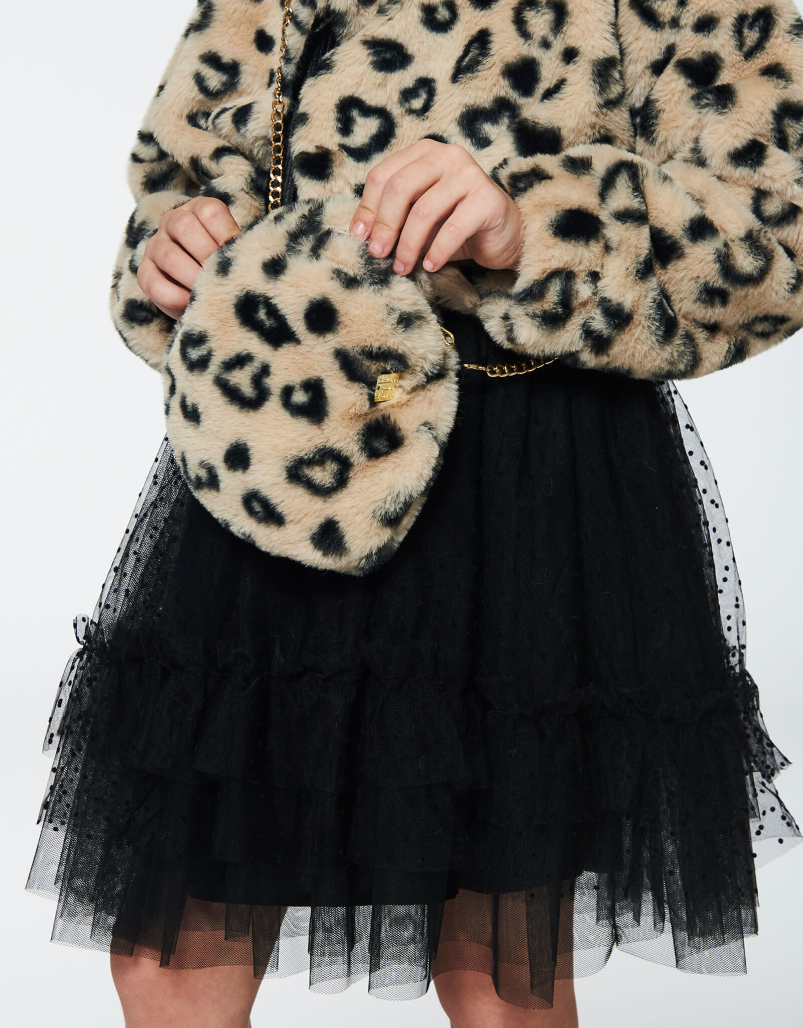 Deux Par Deux Printed Hearts Shoulder Bag