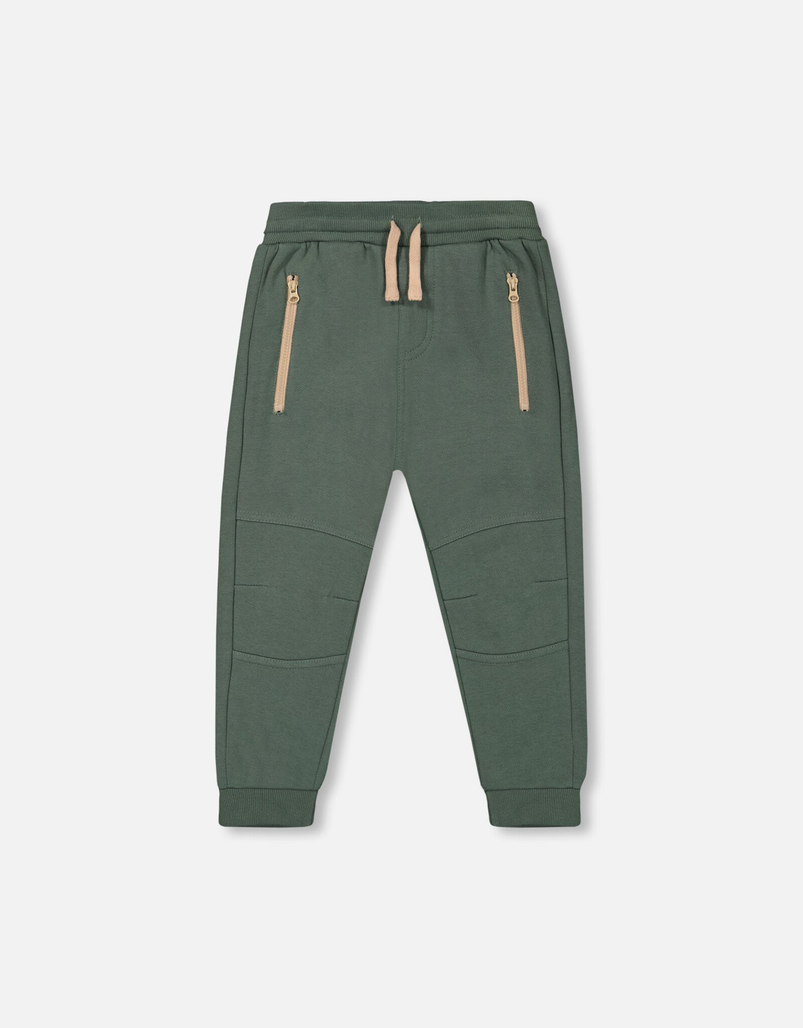 Deux Par Deux Dark Forest Fleece Sweatpants With Zip Pockets