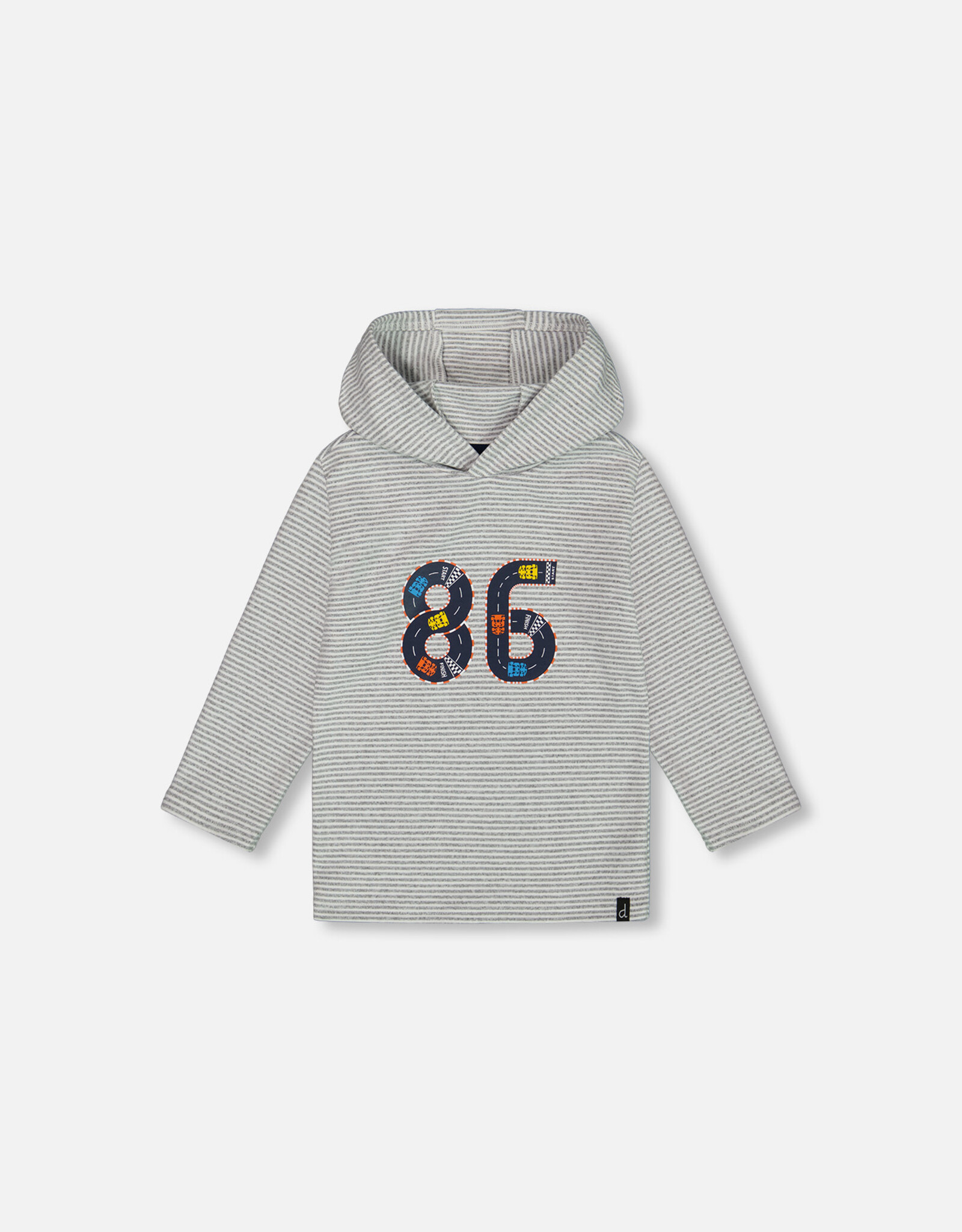 Deux Par Deux Grey 86 Racer Hoodie