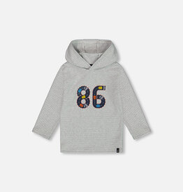 Deux Par Deux Grey 86 Racer Hoodie