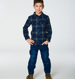 Deux Par Deux Navy Denim French Terry Denim Jogger Pants