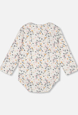 Deux Par Deux Flowers Adorable Organic Cotton Onesie