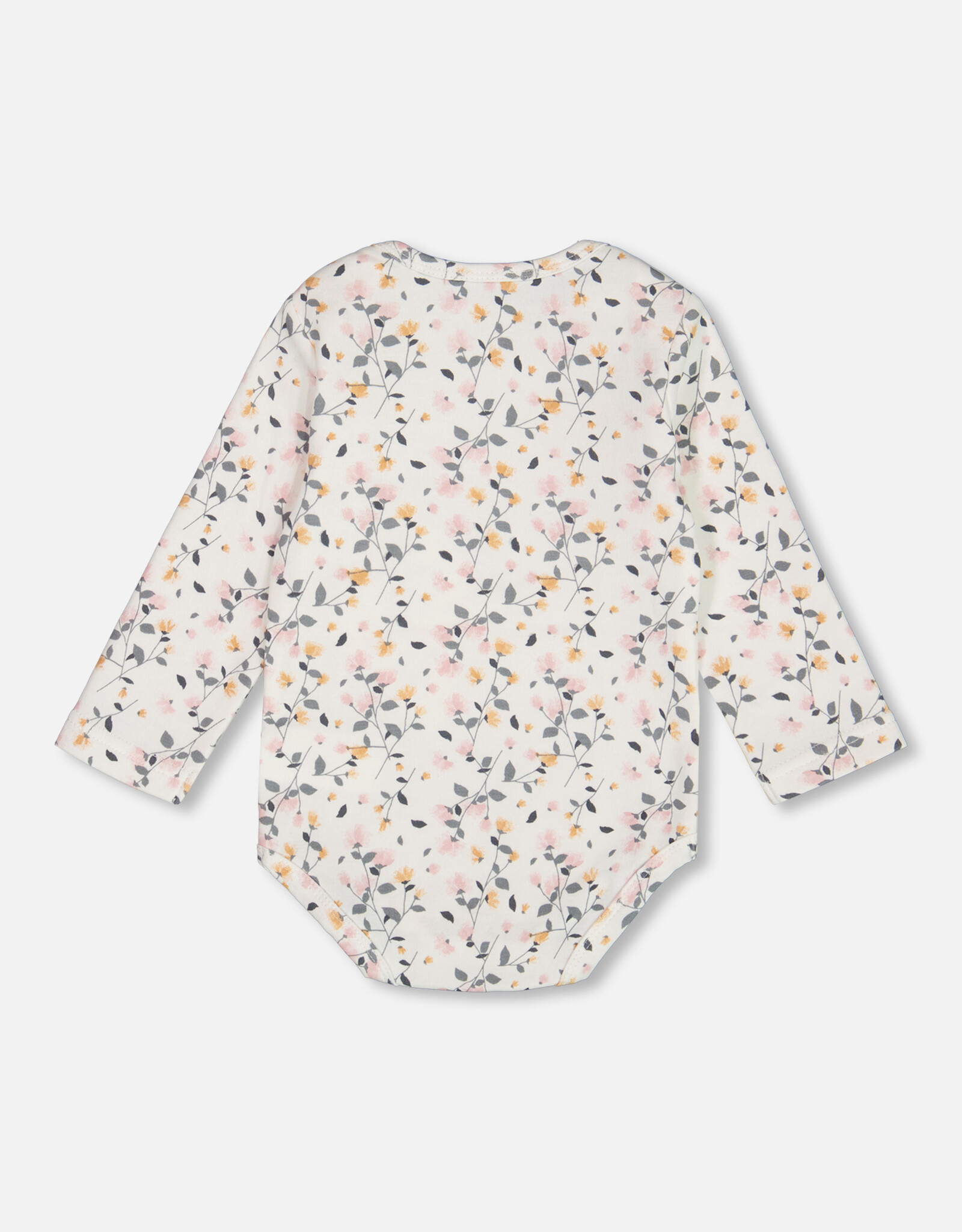 Deux Par Deux Flowers Adorable Organic Cotton Onesie
