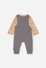 Deux Par Deux Bear & Mountains Onesie & Overall Set