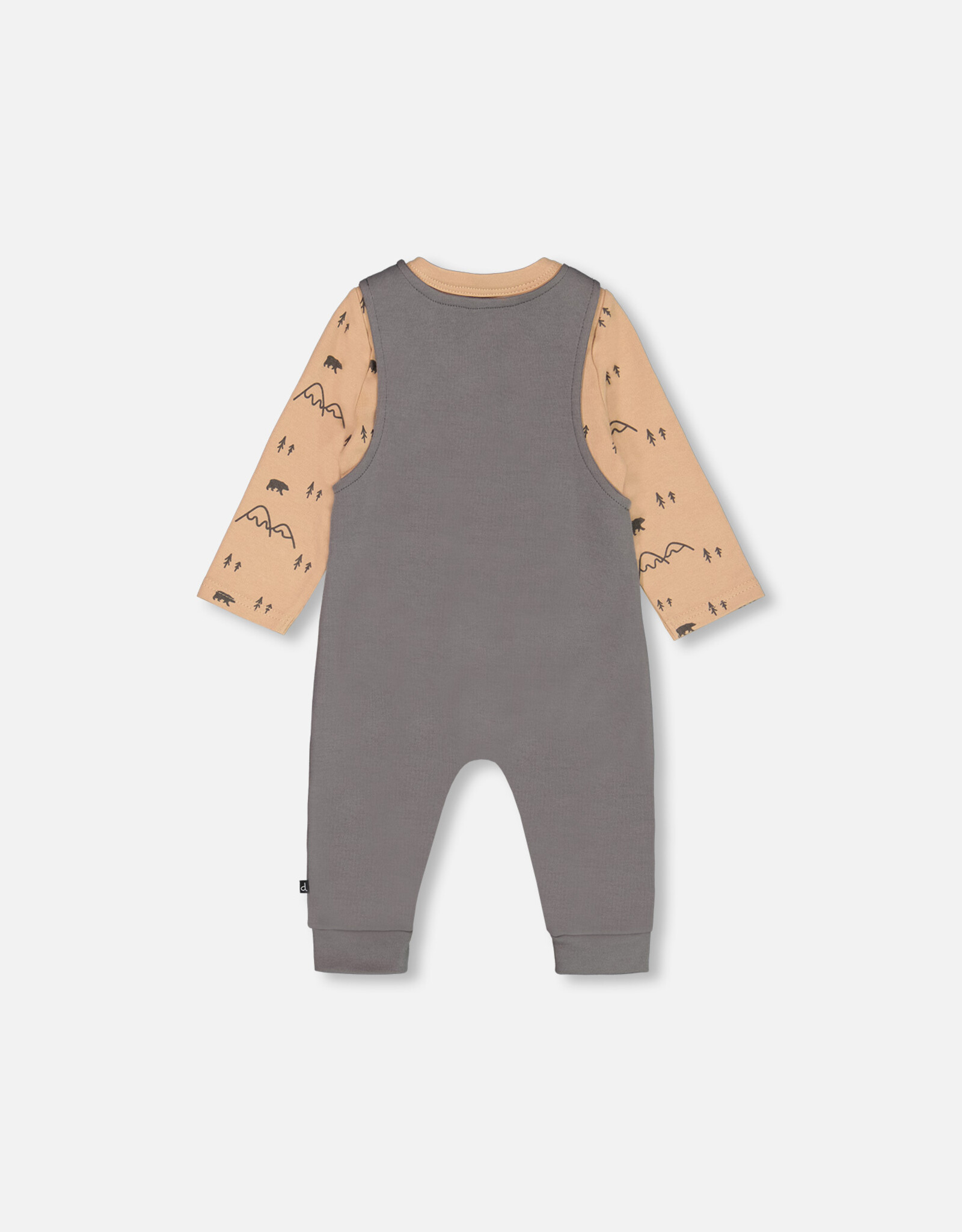 Deux Par Deux Bear & Mountains Onesie & Overall Set