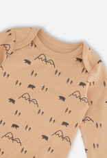 Deux Par Deux Bear & Mountains Onesie & Overall Set