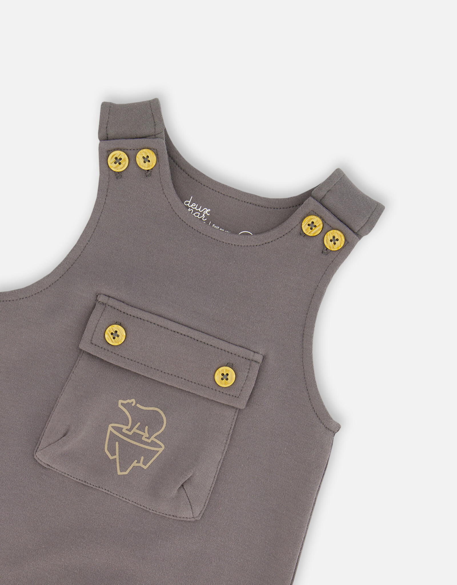 Deux Par Deux Bear & Mountains Onesie & Overall Set