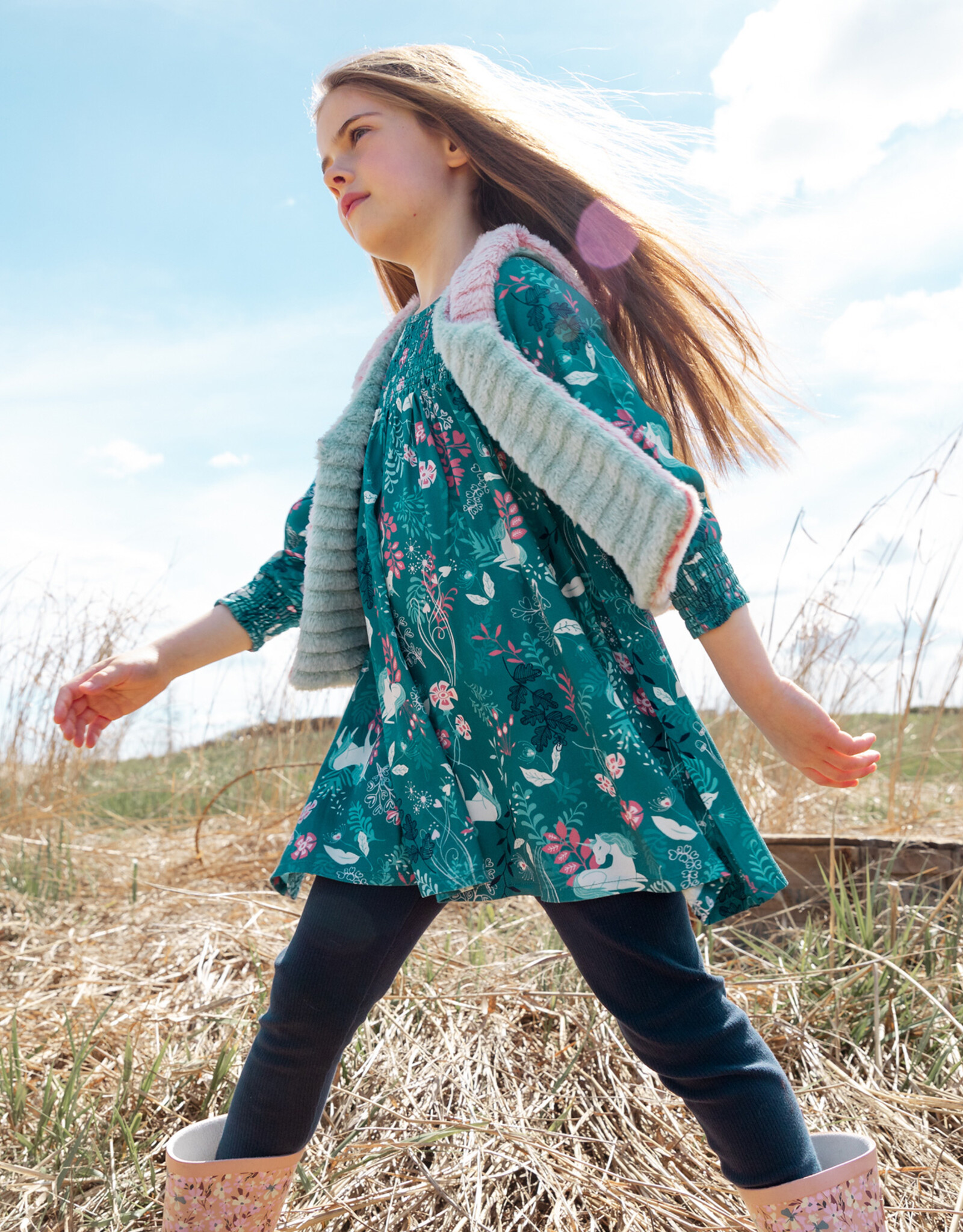 Deux Par Deux Unicorn Girly Dress