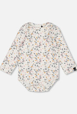 Deux Par Deux Flowers Adorable Organic Cotton Onesie