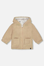 Deux Par Deux Sesame Sherpa Hooded Zip Jacket (Bear Lined)