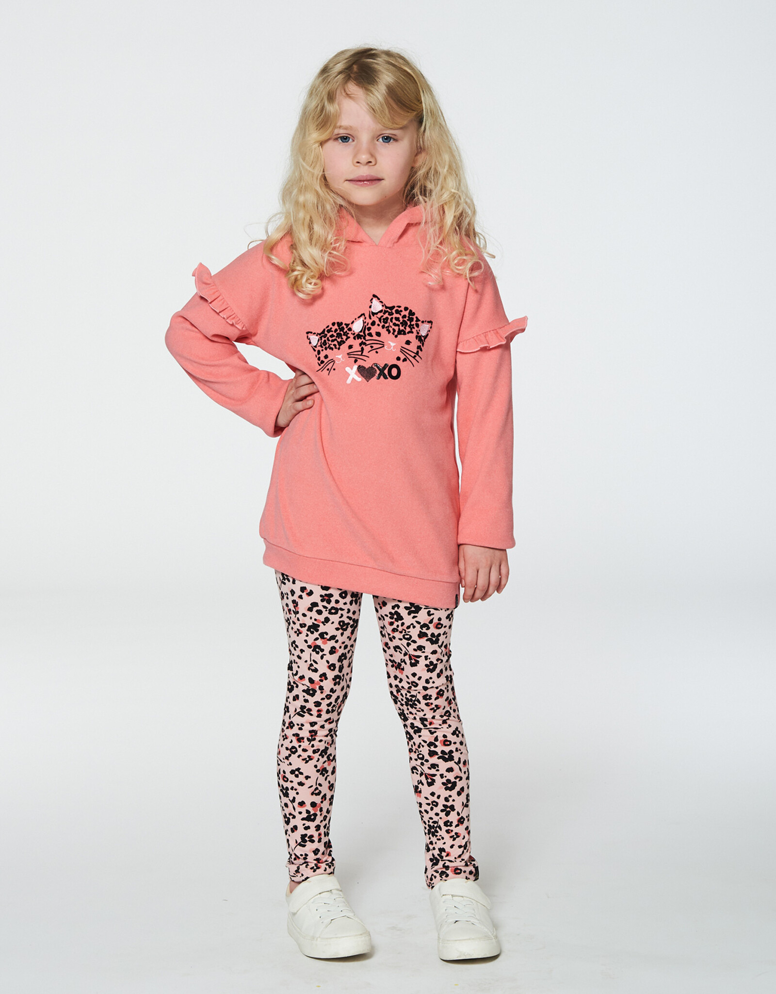 Deux Par Deux Tea Rose Hooded XOXO Tunic