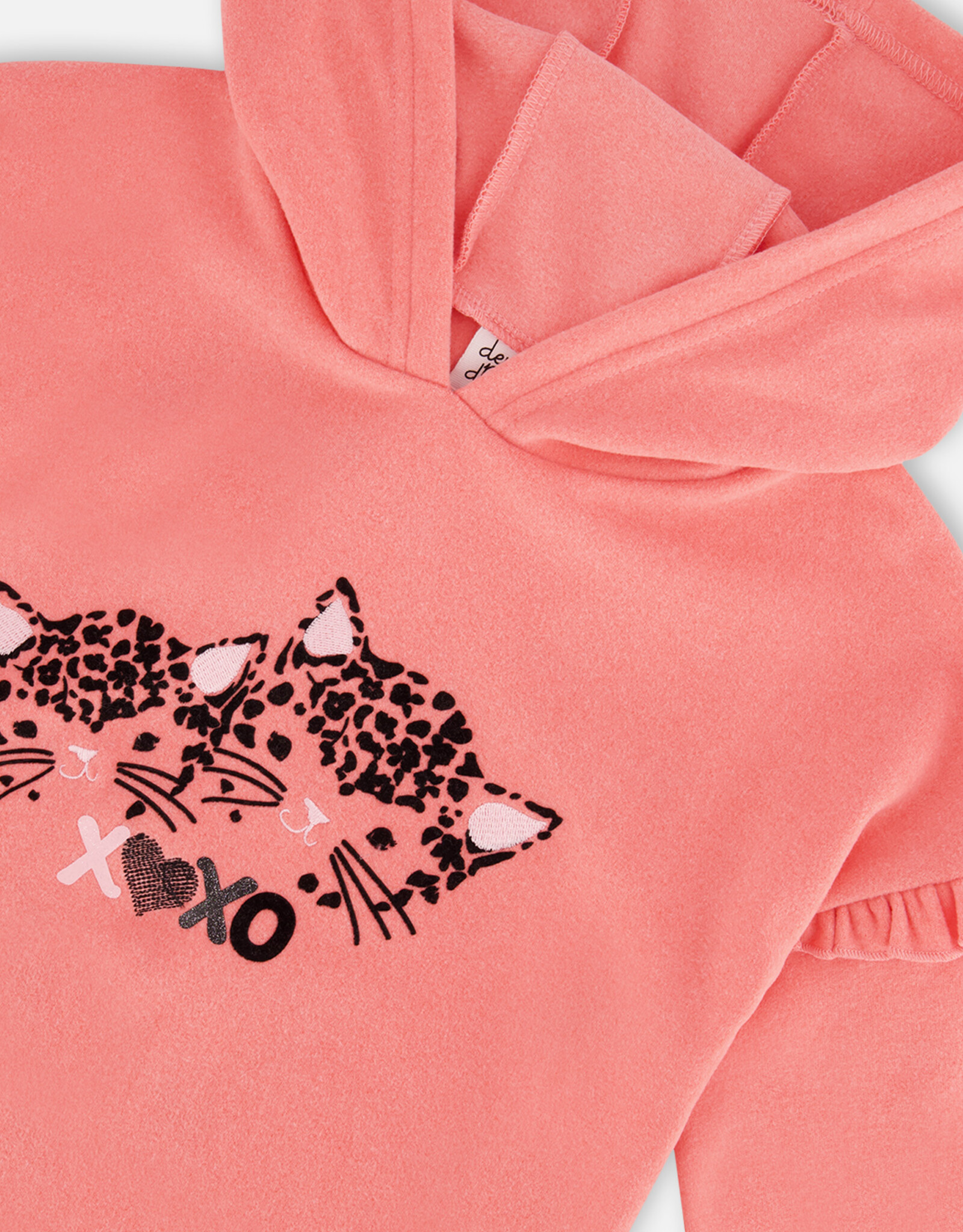 Deux Par Deux Tea Rose Hooded XOXO Tunic