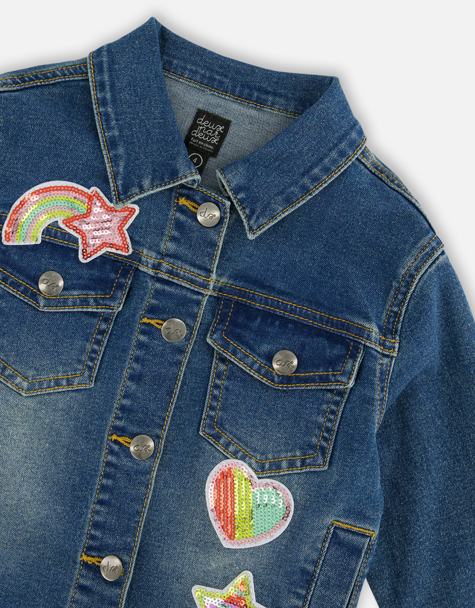 Deux Par Deux Navy Denim Accents Jacket