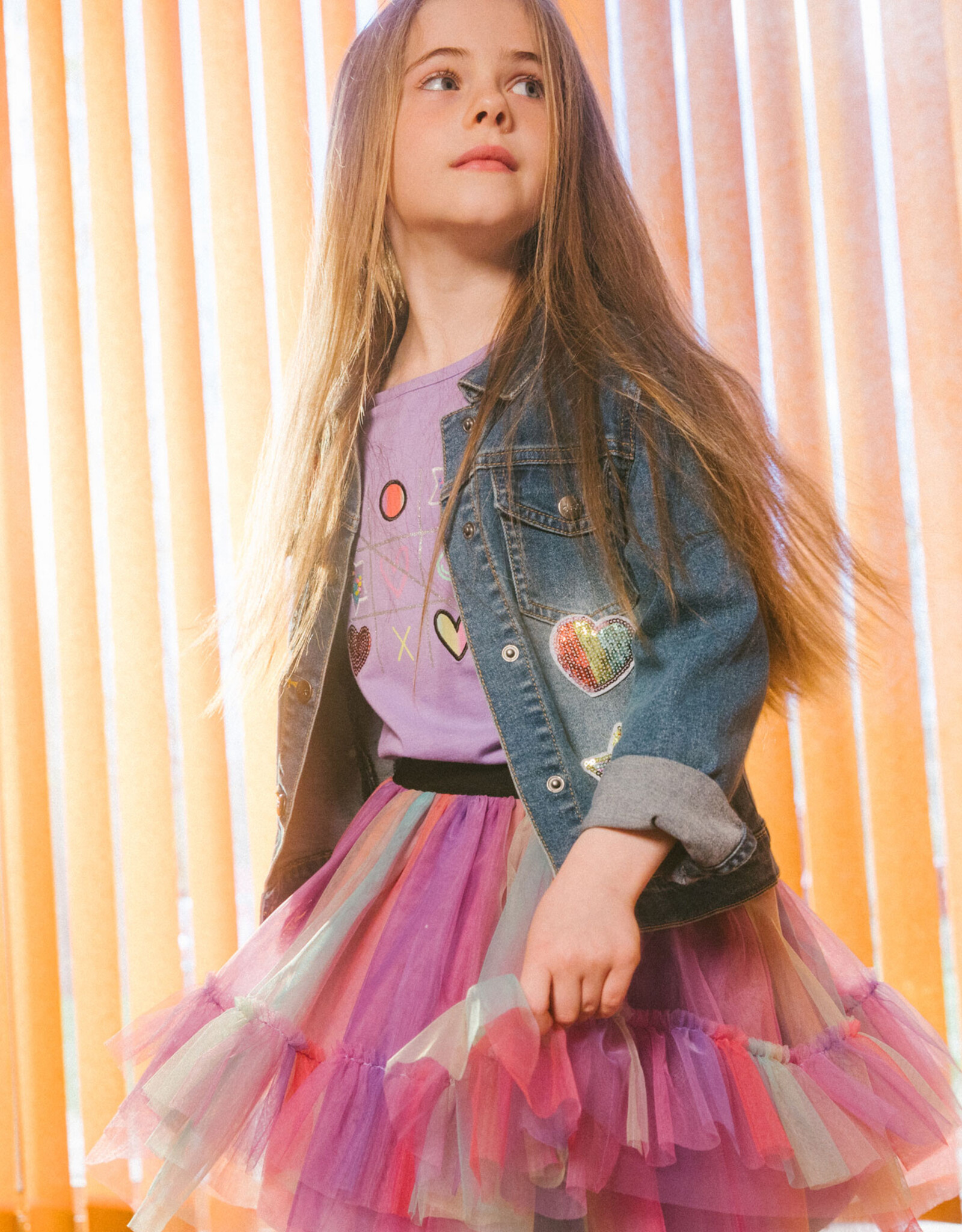 Deux Par Deux Bougainvillea Tic Tac Toe Long Sleeve