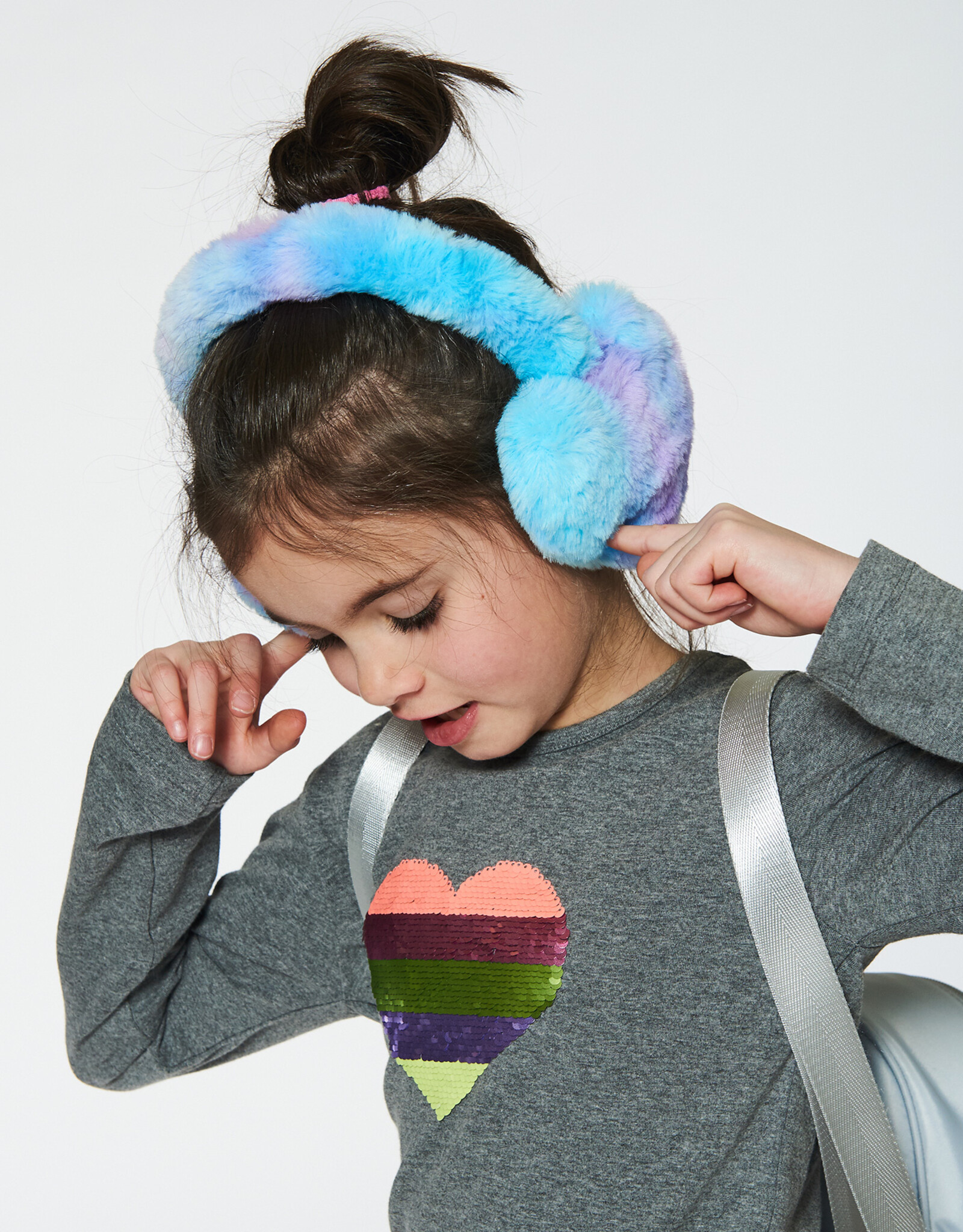 Deux Par Deux Purple Fur Ear Muffs