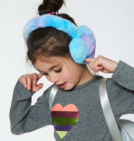 Deux Par Deux Purple Fur Ear Muffs