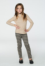 Deux Par Deux Plaid Black & Beige Treggings