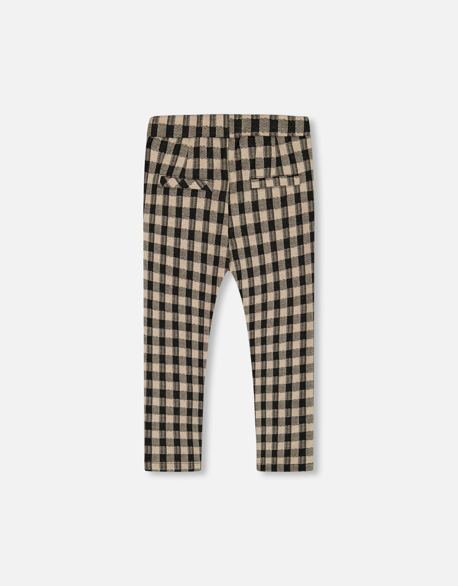 Deux Par Deux Plaid Black & Beige Treggings