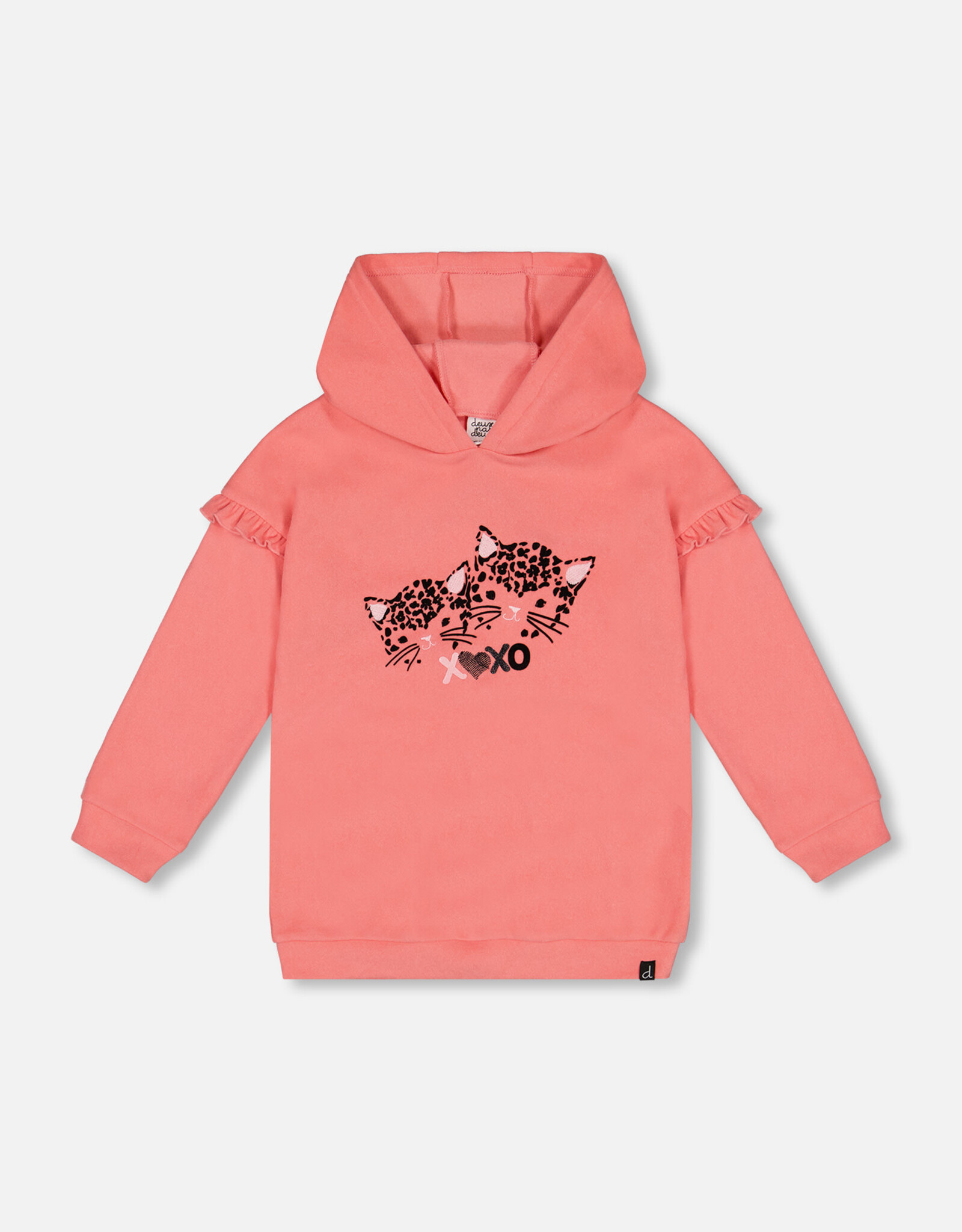 Deux Par Deux Tea Rose Hooded XOXO Tunic