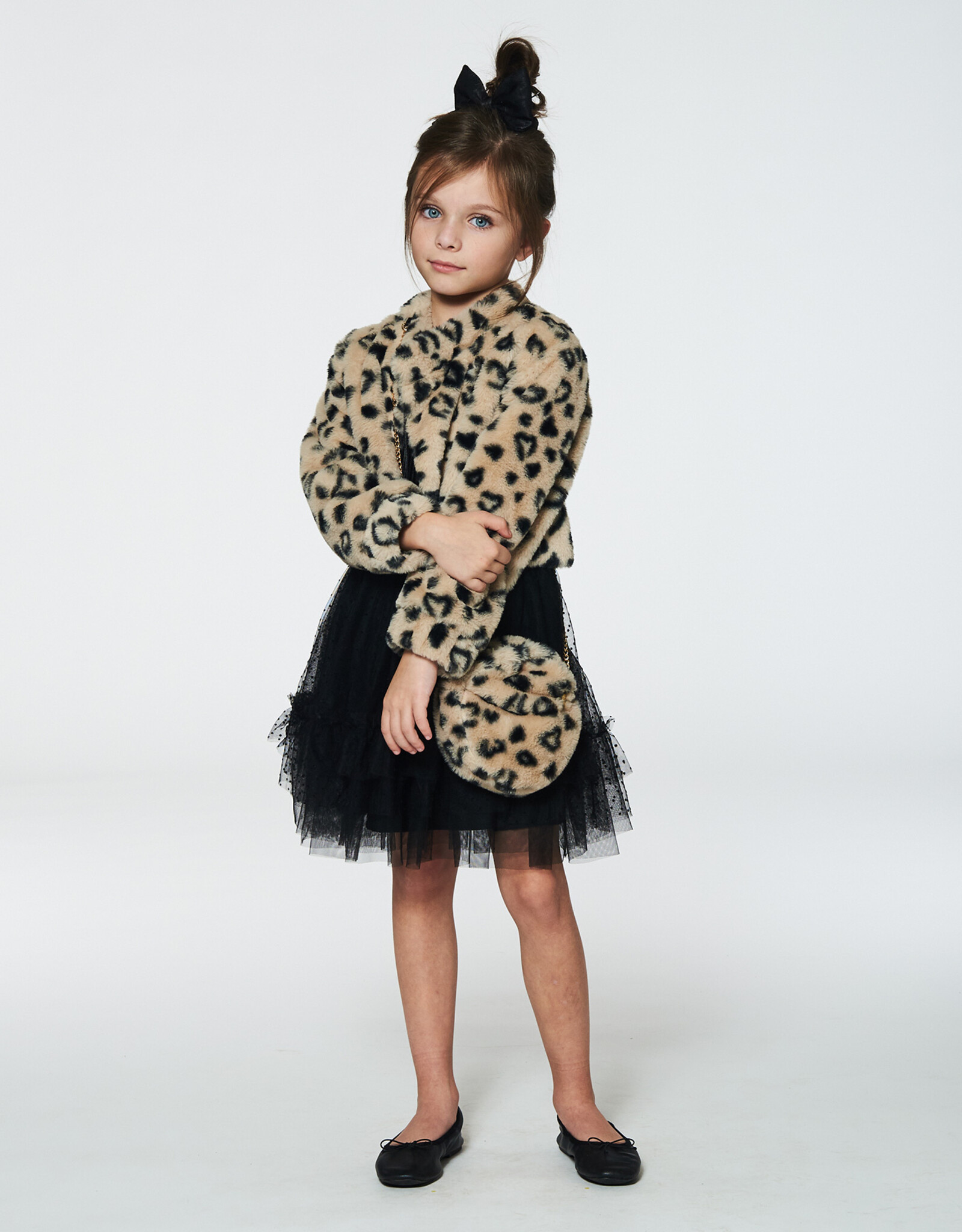 Deux Par Deux Heart Faux Fur Jacket