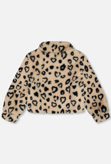 Deux Par Deux Heart Faux Fur Jacket