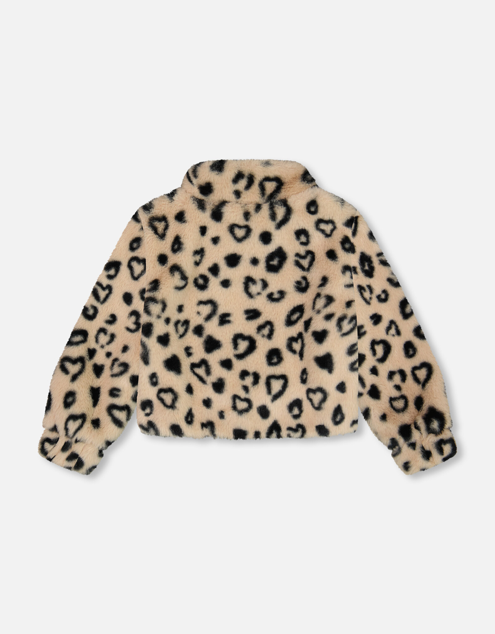 Deux Par Deux Heart Faux Fur Jacket