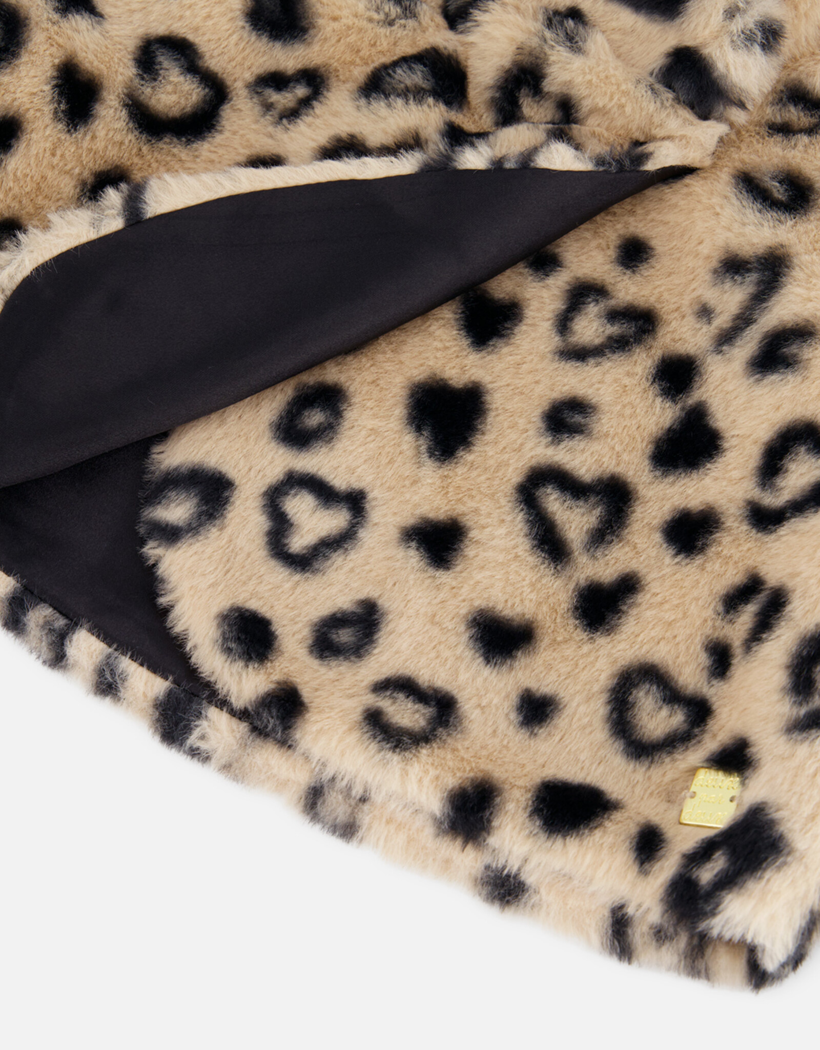 Deux Par Deux Heart Faux Fur Jacket