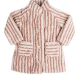 EMC Pink Striped Chenille Coat