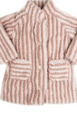 EMC Pink Striped Chenille Coat