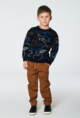 Deux Par Deux Anthracite Sweater With Animal Forest