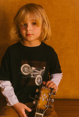 Deux Par Deux Light Grey Bike T-Shirt With Layered Sleeves