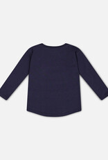 Deux Par Deux Peacoat Long Sleeve Dog T-Shirt