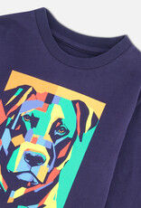 Deux Par Deux Peacoat Long Sleeve Dog T-Shirt