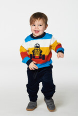 Deux Par Deux Peacoat Striped Sweater With Go Kart